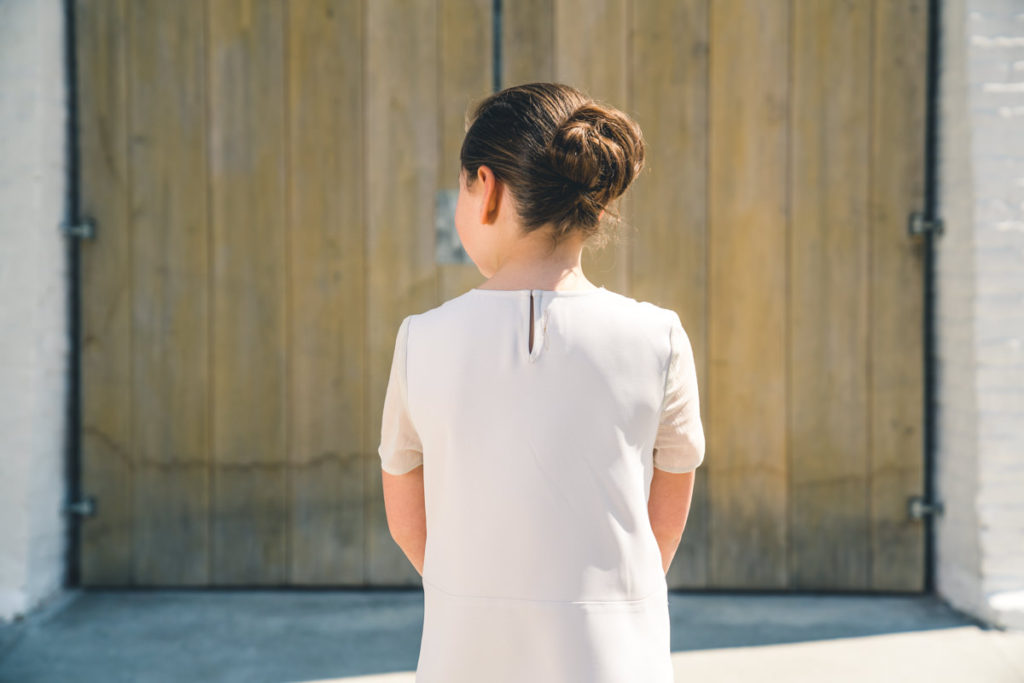 communie foto voor poort