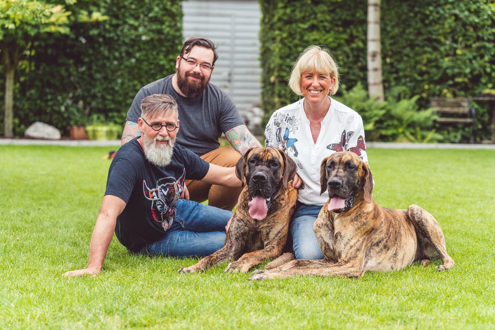 hondenportret familie